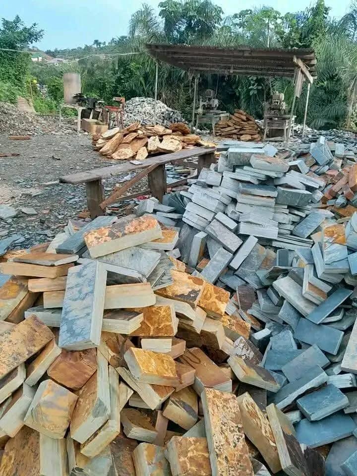 Natural stone at the quarry