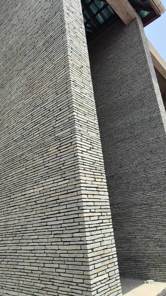 Tall Grey Stone Cladding